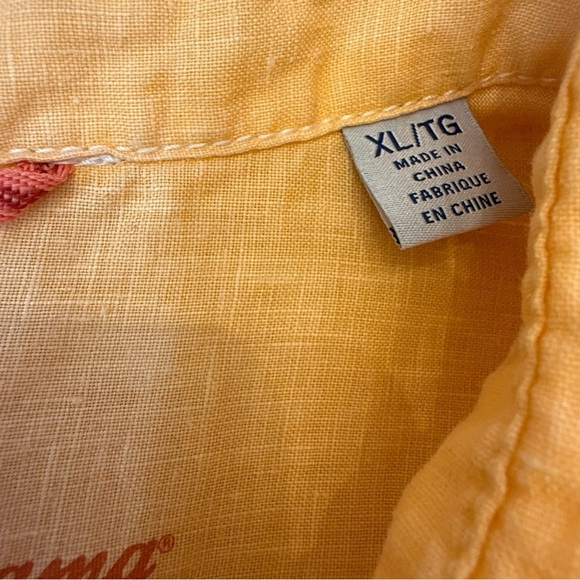 Tommy Bahama Linen Long Sleeve Button Down Oxford Shirt Size XL - Picture 2 of 3
